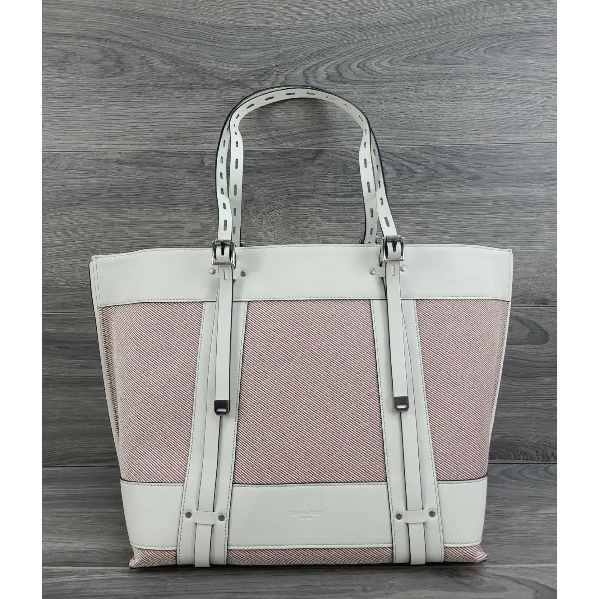 Rag Bone Medium Leather Barrow Binocular Handbag Red