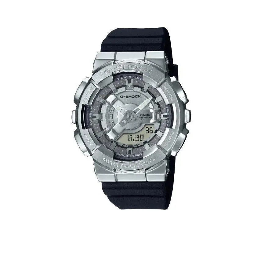 G-shock Analog-digital Silver Dial Black Strap Women`s Watch GMS110-1A by Casio