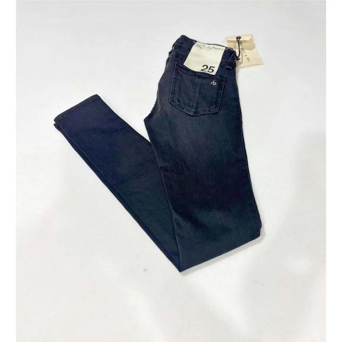 Rag Bone Jeans Night Black Legging Jeggings Size 25 Midrise Skinny Fit by Rag & Bone