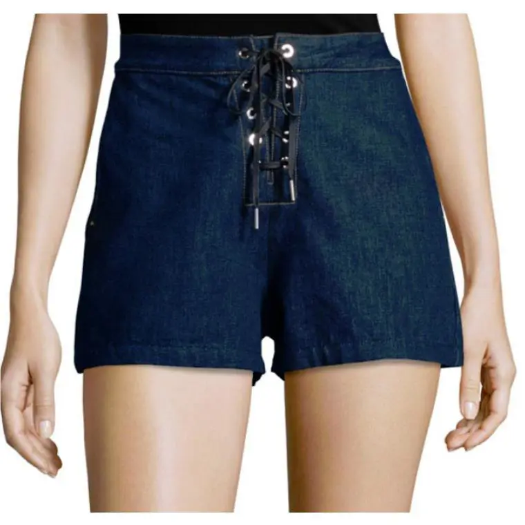 Rag Bone High-rise Lace-up Denim Shorts Resin 31