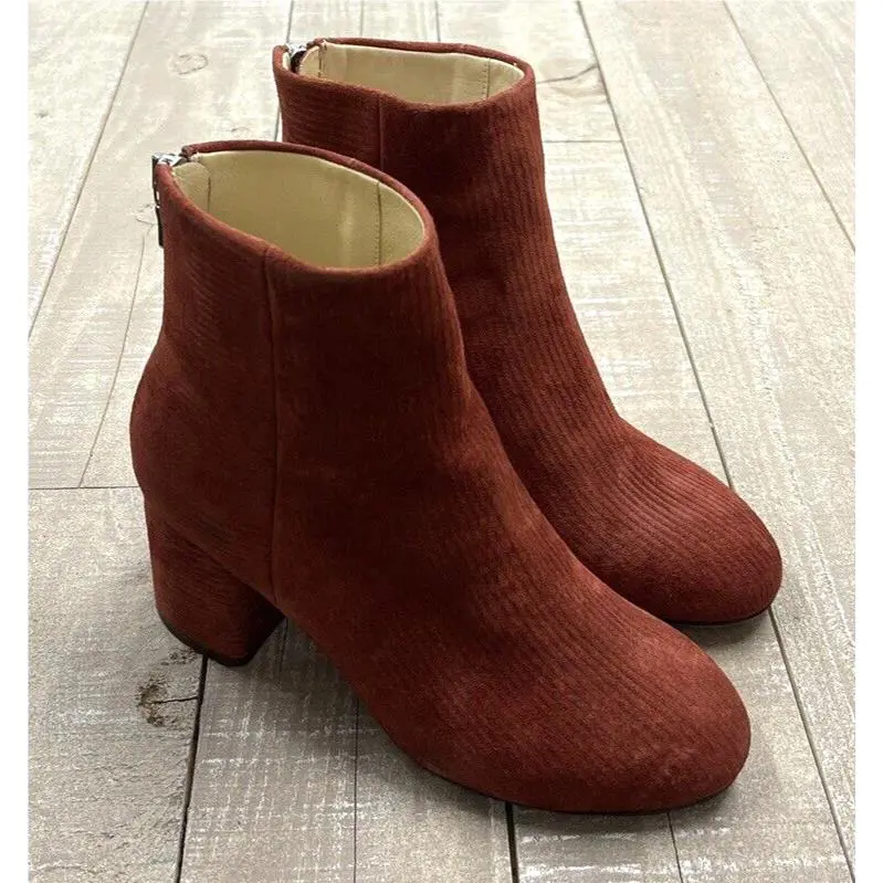 Rag Bone Drea Boot In Rust Suede Corduroy Size: 35 US 5