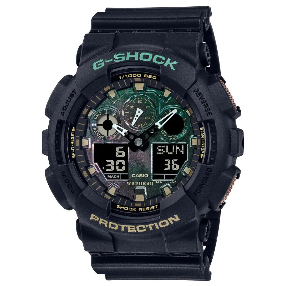 Casio G-shock Ana-digital Rusted Metal Black Resin Strap Watch GA-100RC-1A