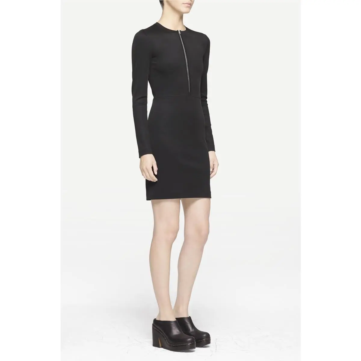 Rag and Bone Joyce Black Stretch Viscose Nylon Body-con L/s Dress sz.2 by Rag & Bone