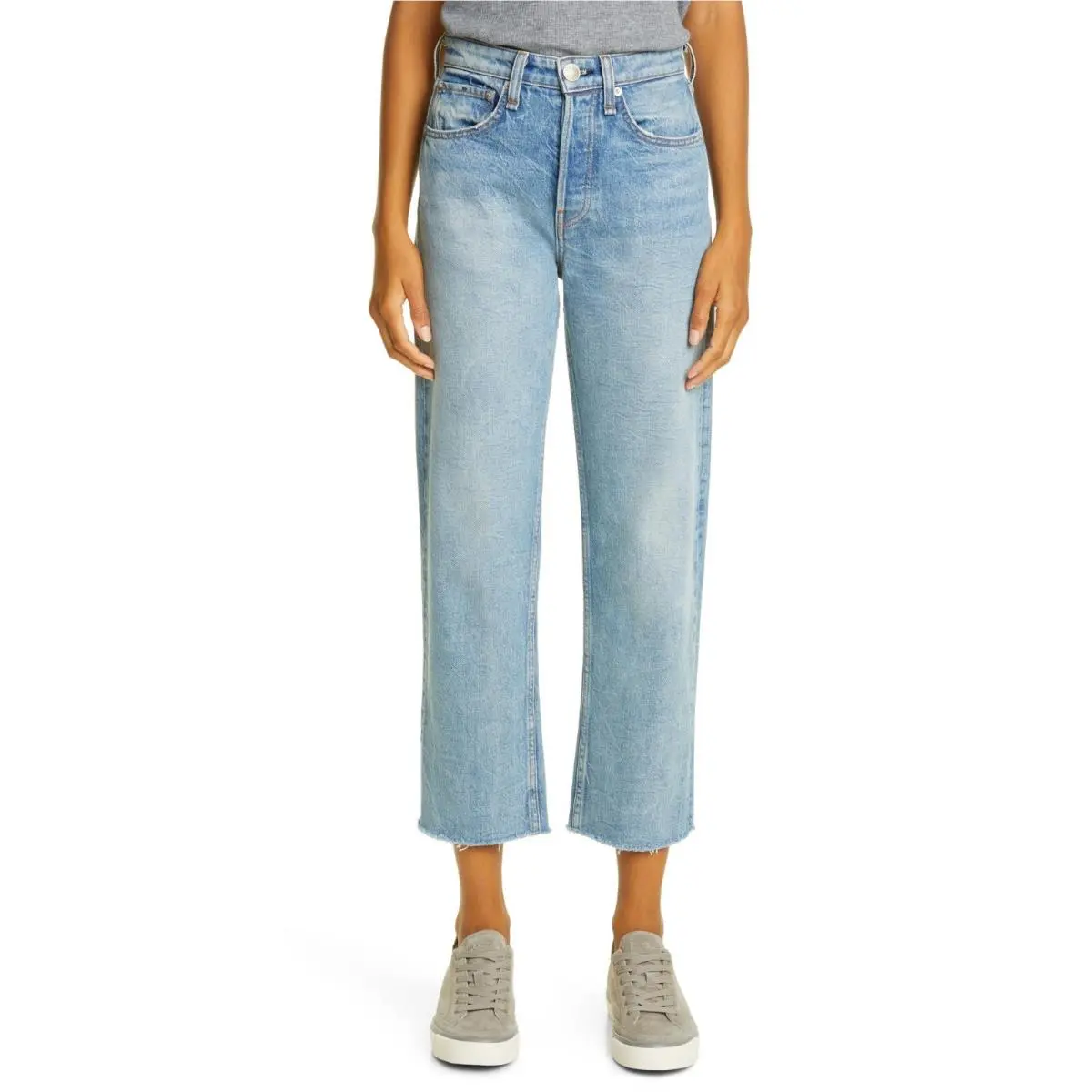 Rag Bone Women`s Maya High-rise Straight-fit Ankle Jeans - Eastwood SZ 28