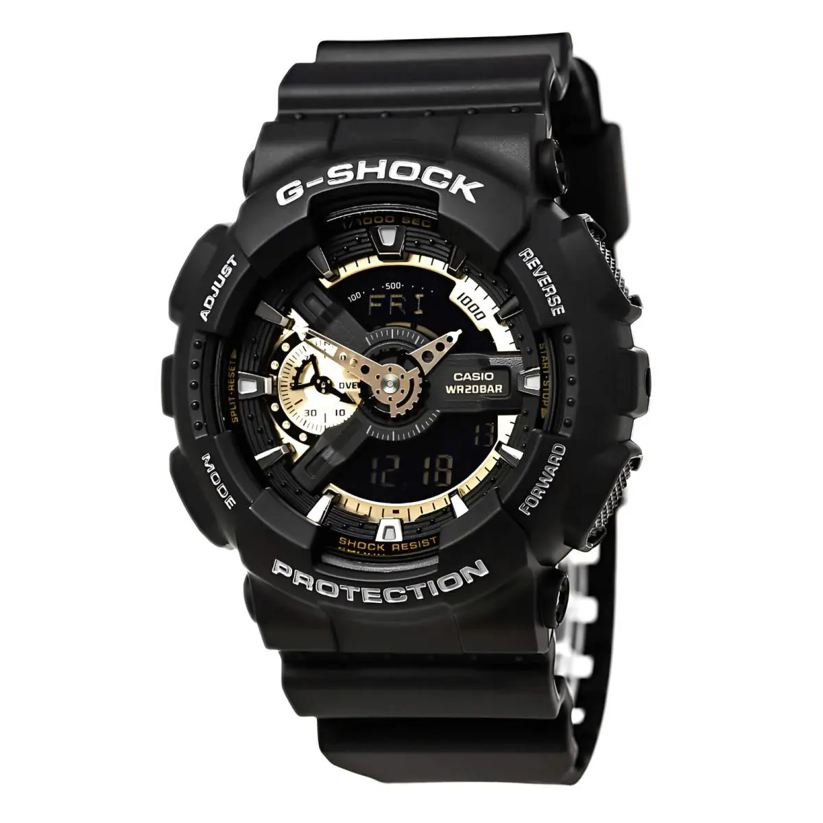Casio GA110RG-1 Men`s G-shock Tough Analog Digital Black Dial Alarm Watch - Face: Black, Rose Gold, Dial: Black, Rose Gold