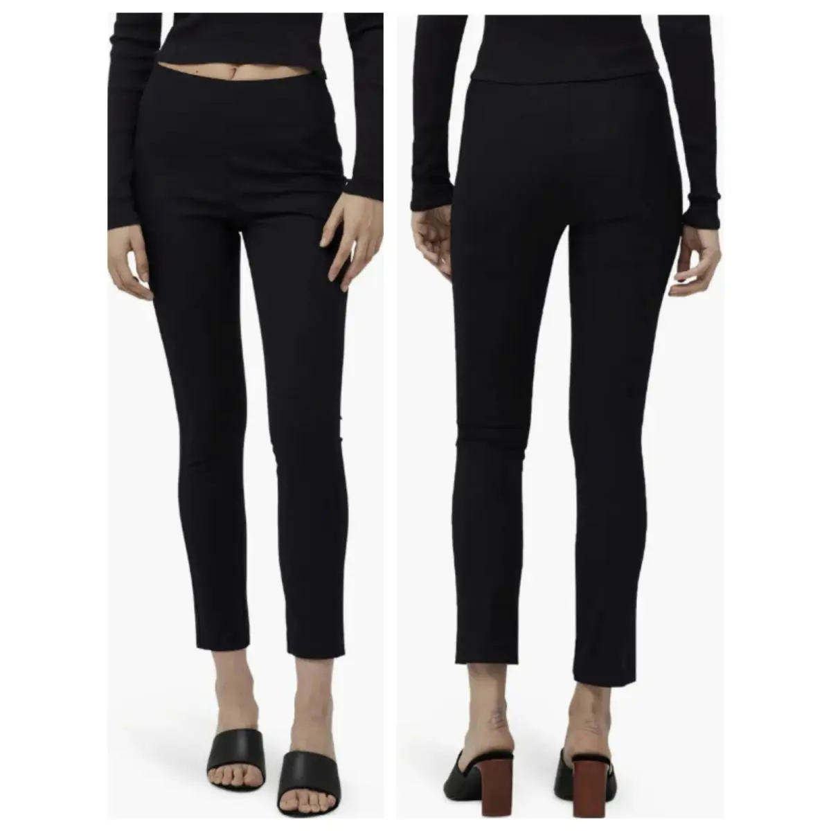 Rag Bone Womens Simone Black Stretch Back Zipper Slim Ankle 2