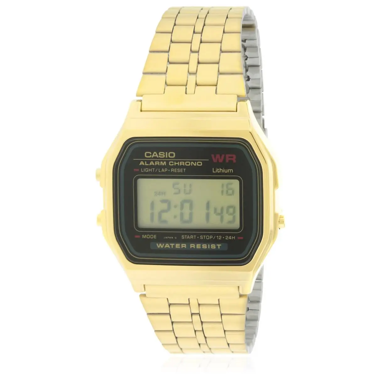 Casio Gold-tone Alarm Chronograph Mens Watch A159WGEA-1D