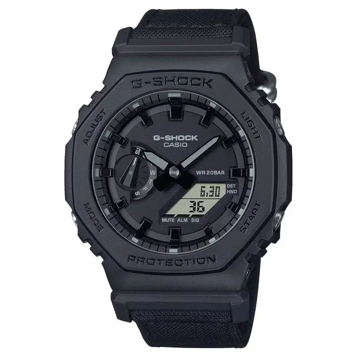 G-shock GA2100BCE-1A Black Utility w/ Cordura Eco Band Watch by Casio