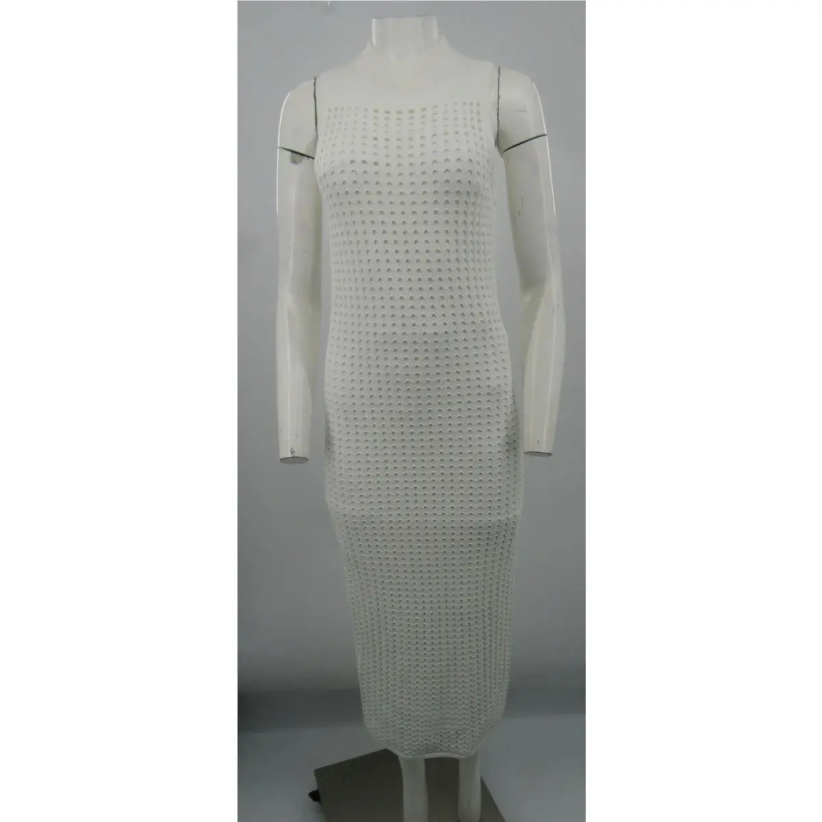 Rag Bone Ingrid Sleeveless Midi Sweater Dress in White sz S