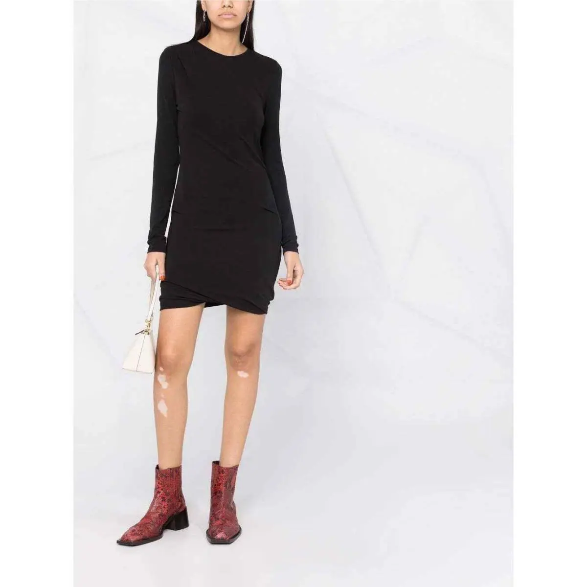 Rag Bone Women`s Black Poppy T-shirt Dropped Dress Size S by Rag & Bone