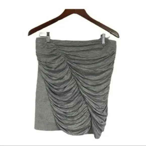 Rag Bone Leo Jersey Ruched Skirt Women`s 8 Gray Back Zip Classic Cocktail by Rag & Bone