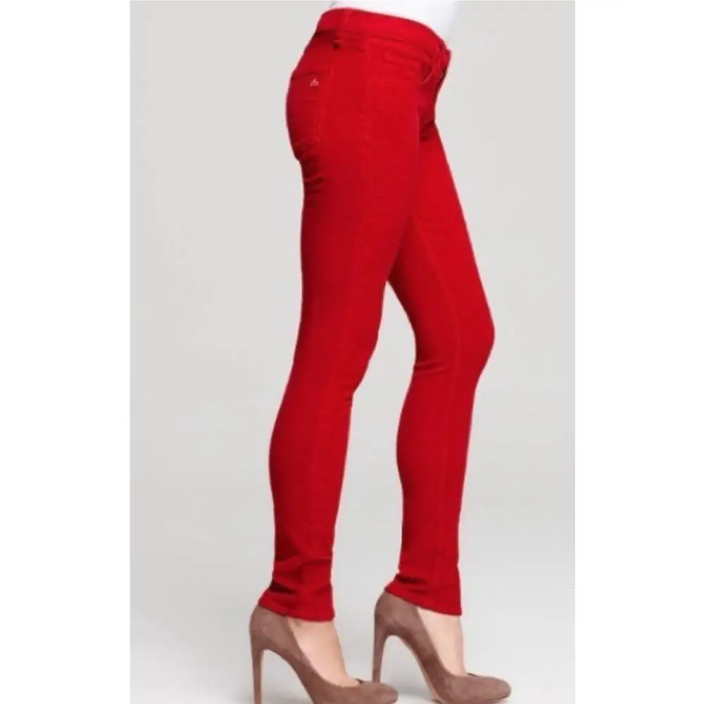 Rag Bone Sz30 Skinny Mid-rise Stretch Corduroy Jeans Crimson Cord by Rag & Bone