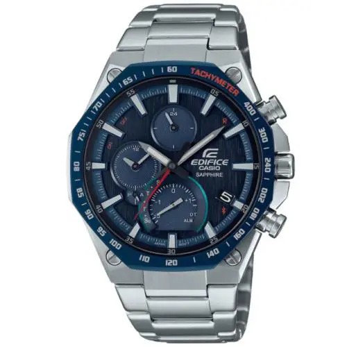 Edifice Bluetooth Tough Solar Blue Dial Men`s Watch EQB1100XDB-2 by Casio