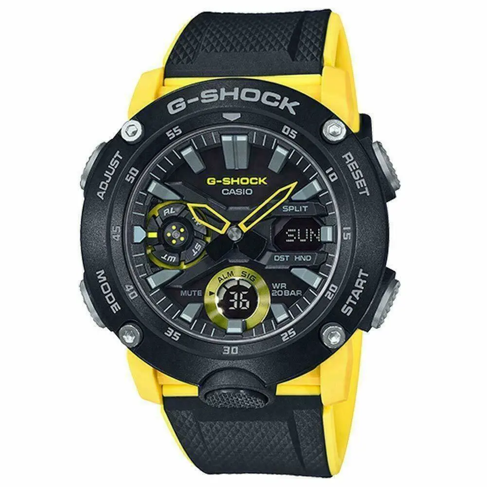 Men`s G-shock Carbon Core Guard Analog-digital Watch - GA-2000-1A9DR by Casio