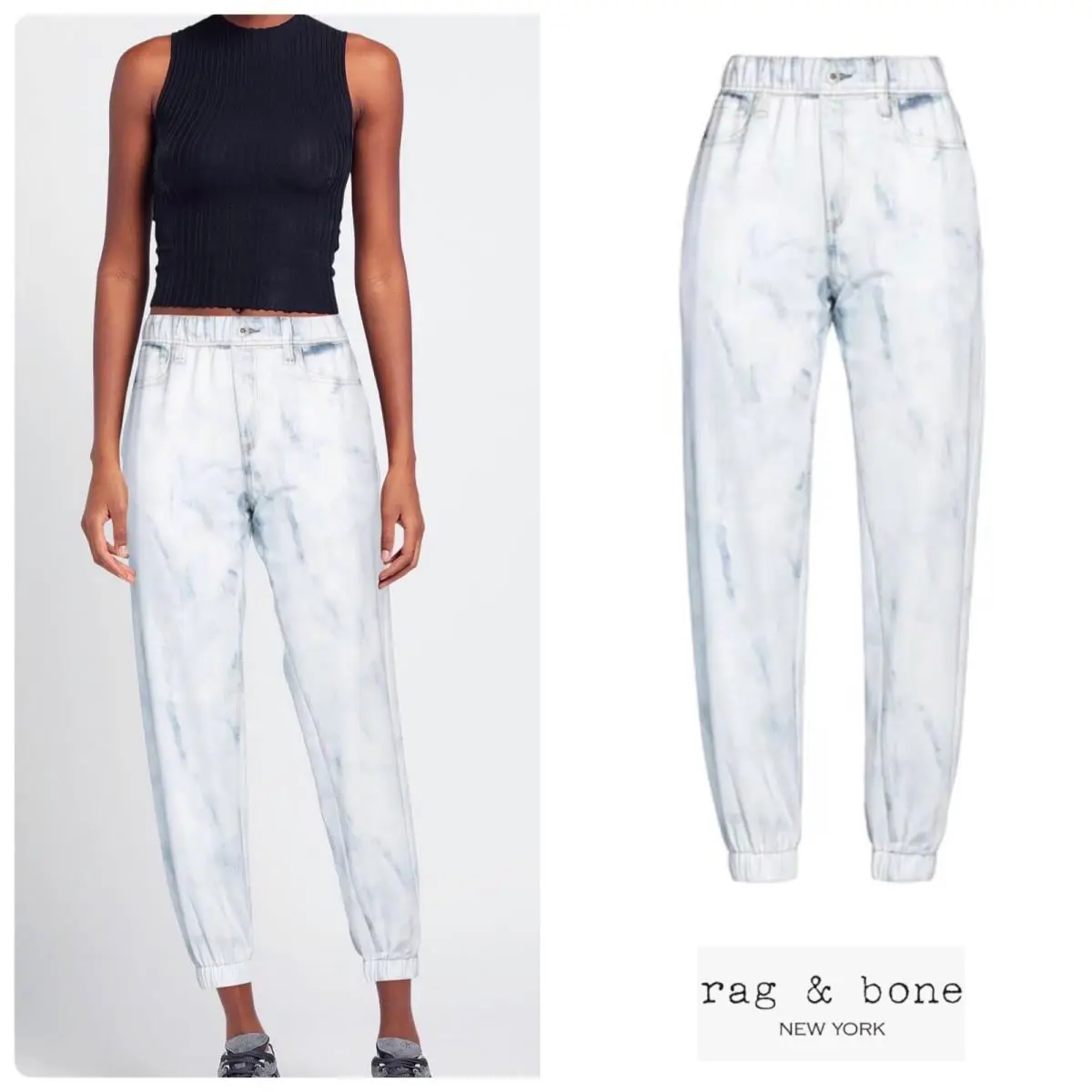Rag Bone Miramar Sweatpants in Acid Oasis Jean Sweatpants Sz S