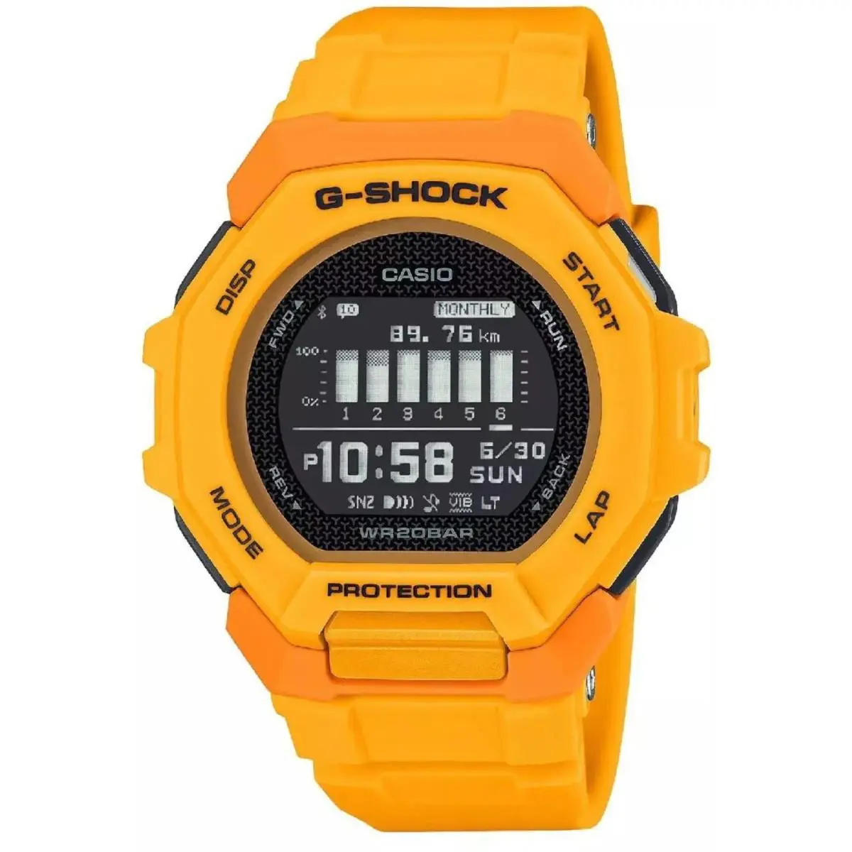 Men`s Casio G-shock Yellow Bluetooth Digital Watch GBD300-9