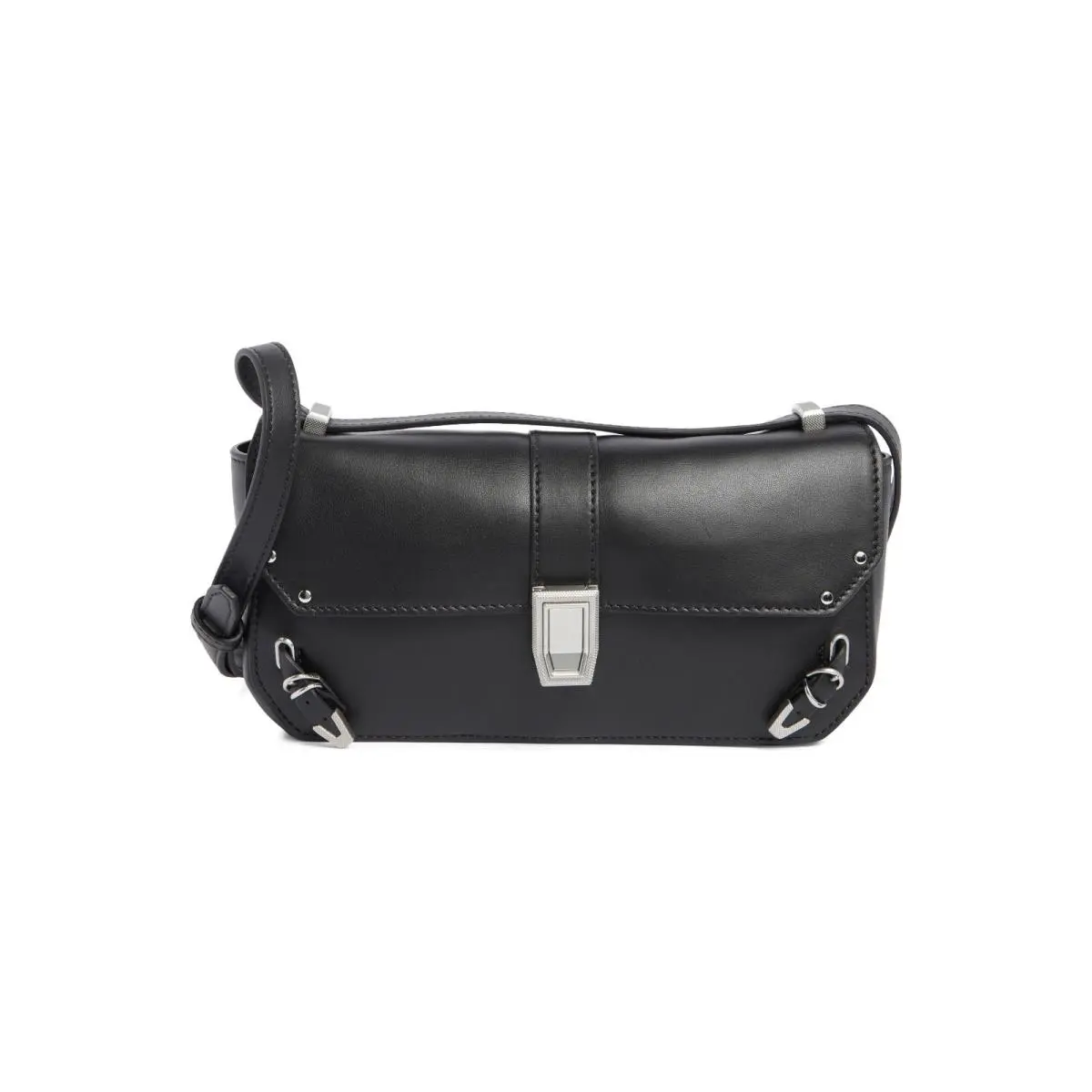 Rag Bone Max Shoulder Leather Bag Black