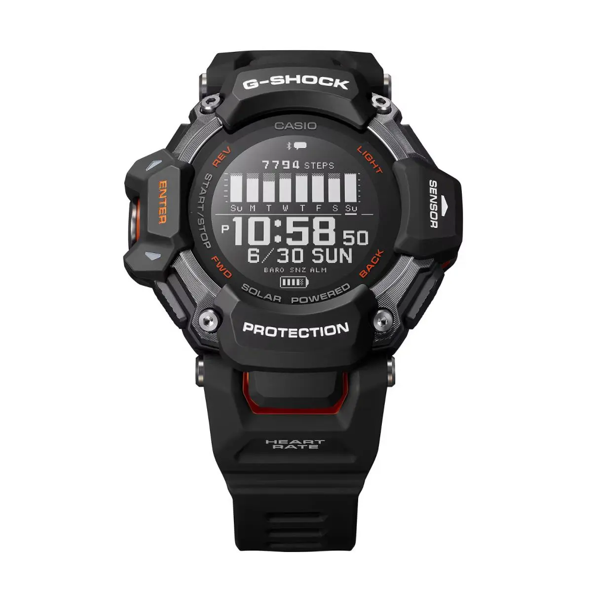 Men`s Multi Sport Strava Date Multisport Black Watch 52MM GBDH2000-1A by Casio