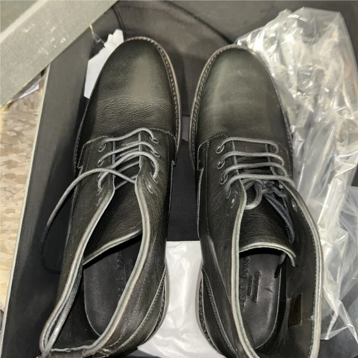 Rag Bone Black Leather Spencer Chukka Style : M255f031F Size 11/44