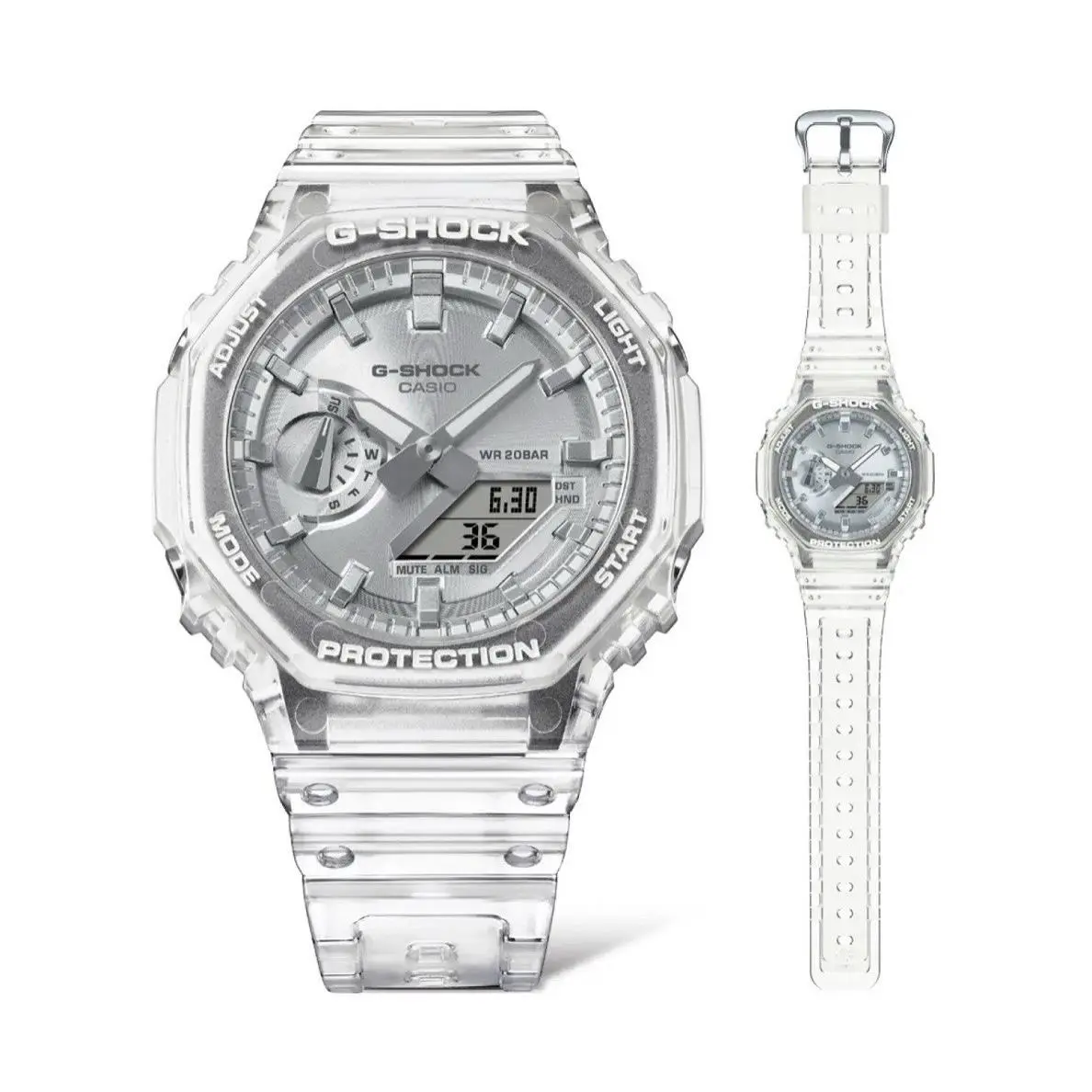 Casio GA2100BM-7A8 G-shock 2100 Series Analog Digital Silver Dial Resin Watch