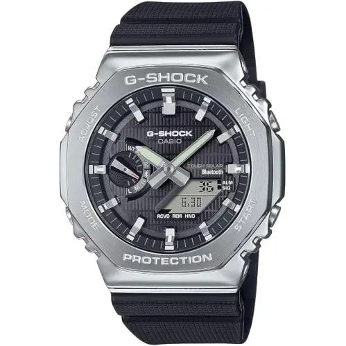 G-shock Casio G-steel Solar Connected Black Dial Watch - GBM2100-1A - Dial: Black, Band: Black, Bezel: Silver