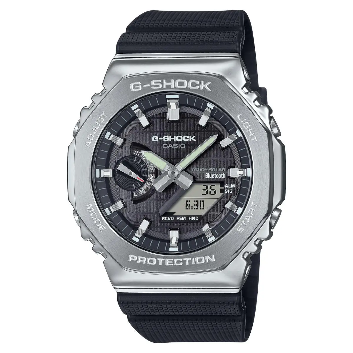 Casio G-shock GBM2100-1A Stainless G-steel Black Dial Analog Smart Link Watch