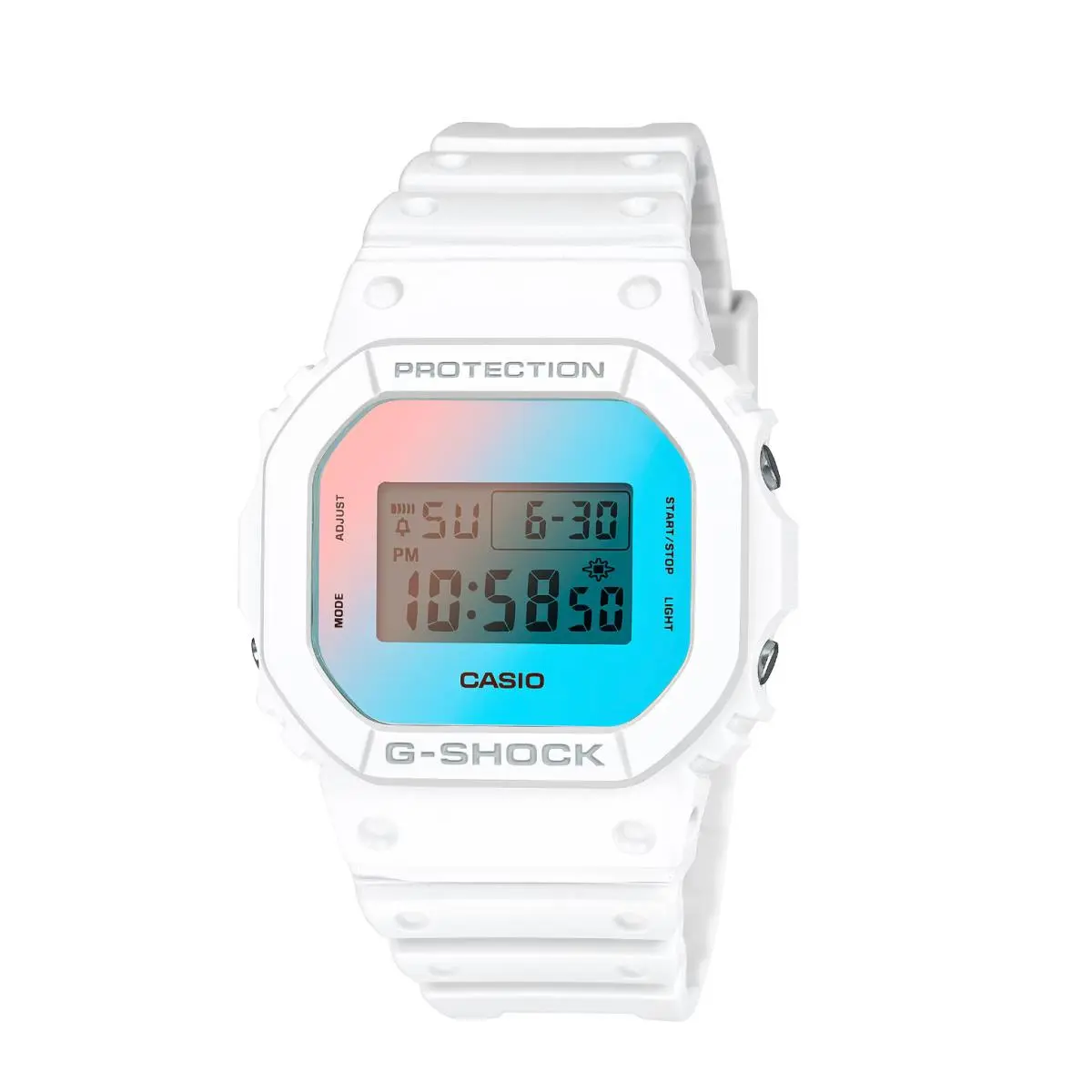 Casio G-shock DW5600TL-7 Digital 5600 Series White Rubber Quartz Wrist Watch