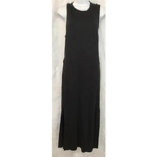 Rag and Bone Midi Dress Black Sleeveless Double Layer Linen Size XS by Rag & Bone