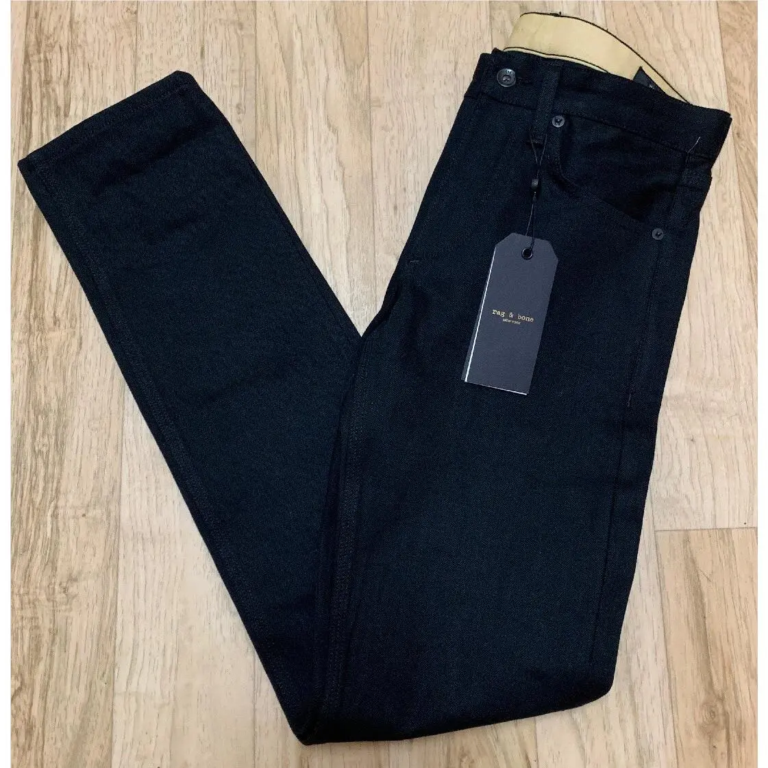 Rag Bone Jeans Fit 2 Archive Black Selvedge Denim Men`s 27