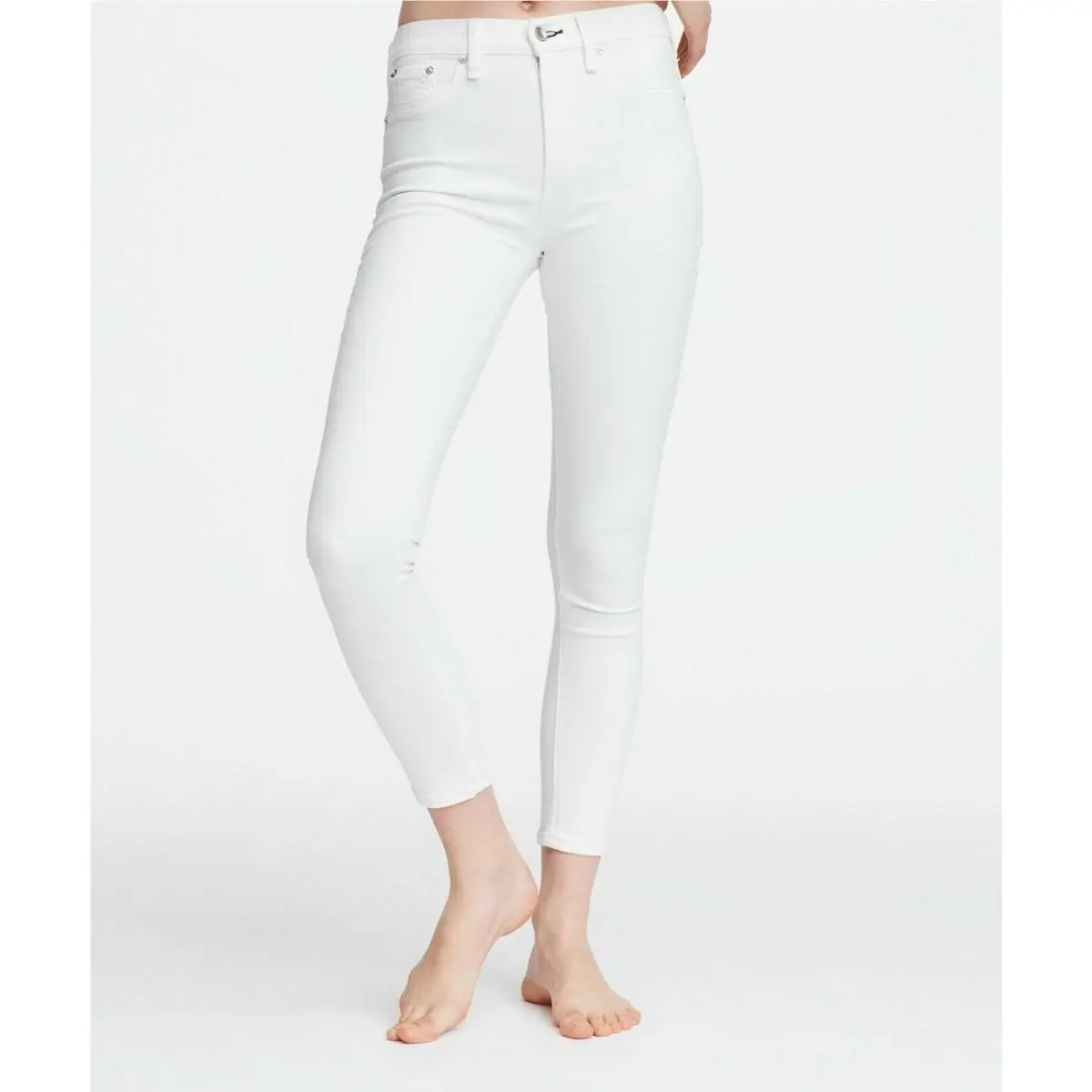 Rag Bone High Rise Skinny Ankle Jeans in Blanc White Size 23