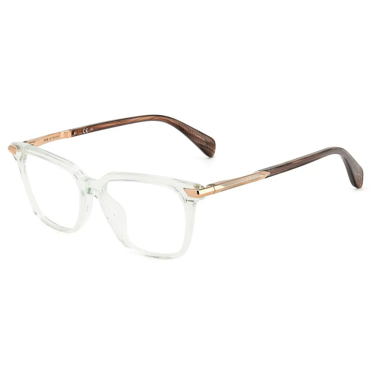 Rag Bone Women`s Transparent Light Green Square Eyeglass Frame RNB3055-01ED-16