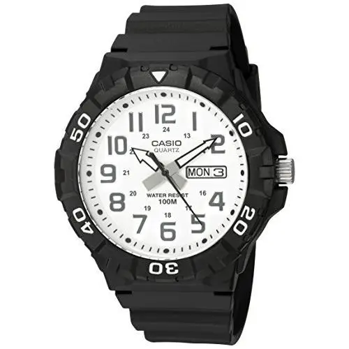 Men`s `diver Style` Quartz Resin Casual Watch Color:black MRW-210H-7AVCF by Casio