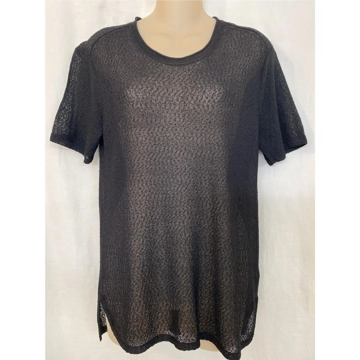 Rag and Bone Caris Tee Thin Black Knit NWT$295 Size Sml