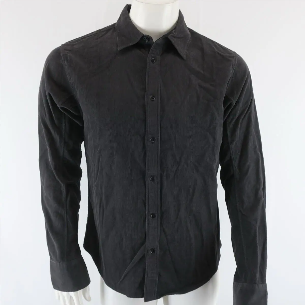 Rag Bone Corduroy Engineered Button Up Shirt Mens S Phantom Gray Retail