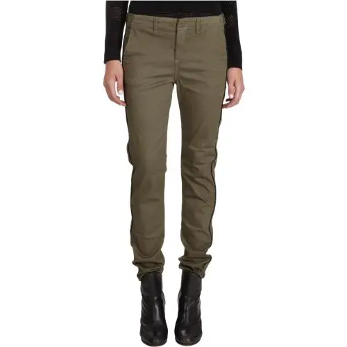 SZ 25 Rag Bone Green Ollie Army Jean Skinny Lamb Leather Trim by Rag & Bone