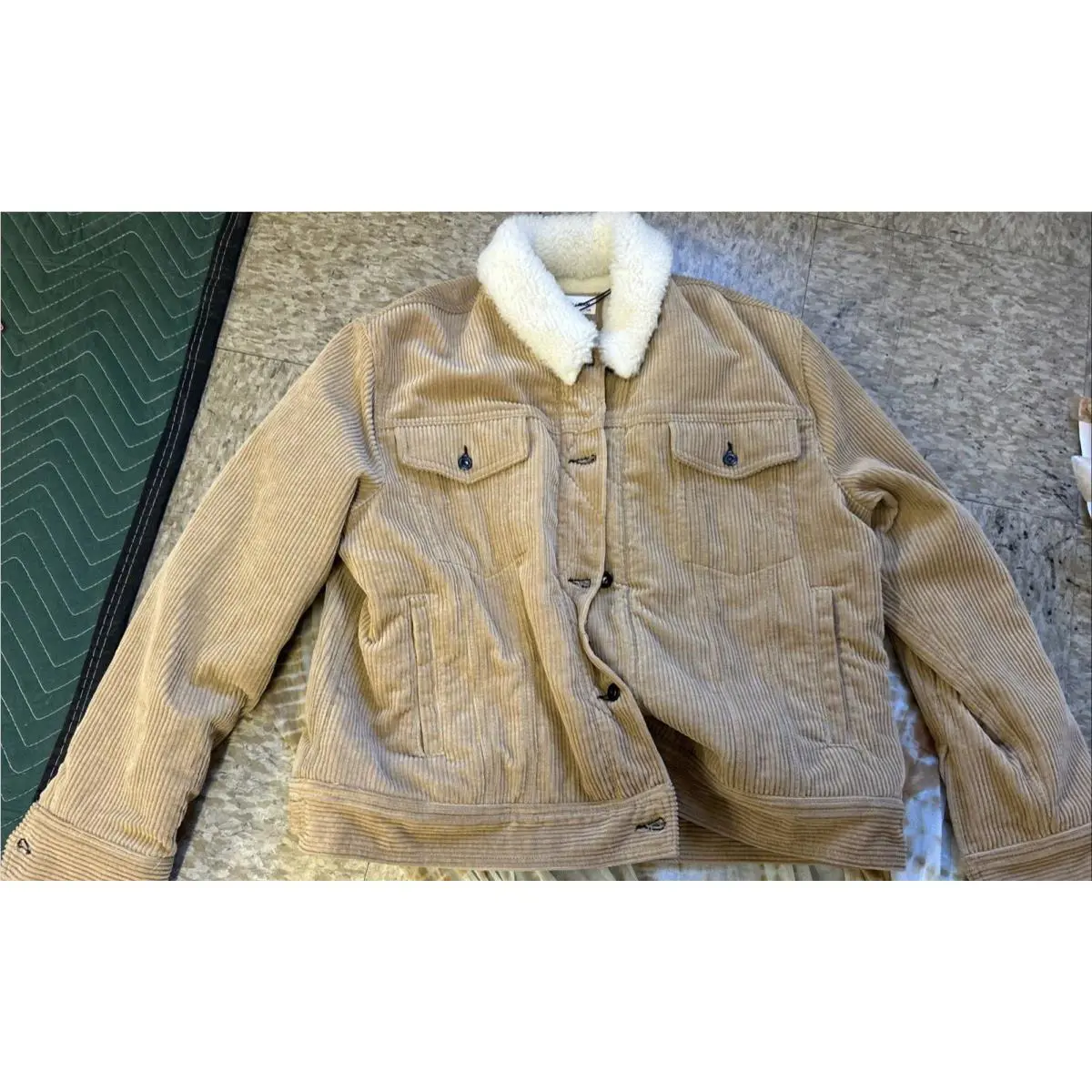 Rag Bone Jean Men`s Couleur Khaki Cord Jacket S Worm