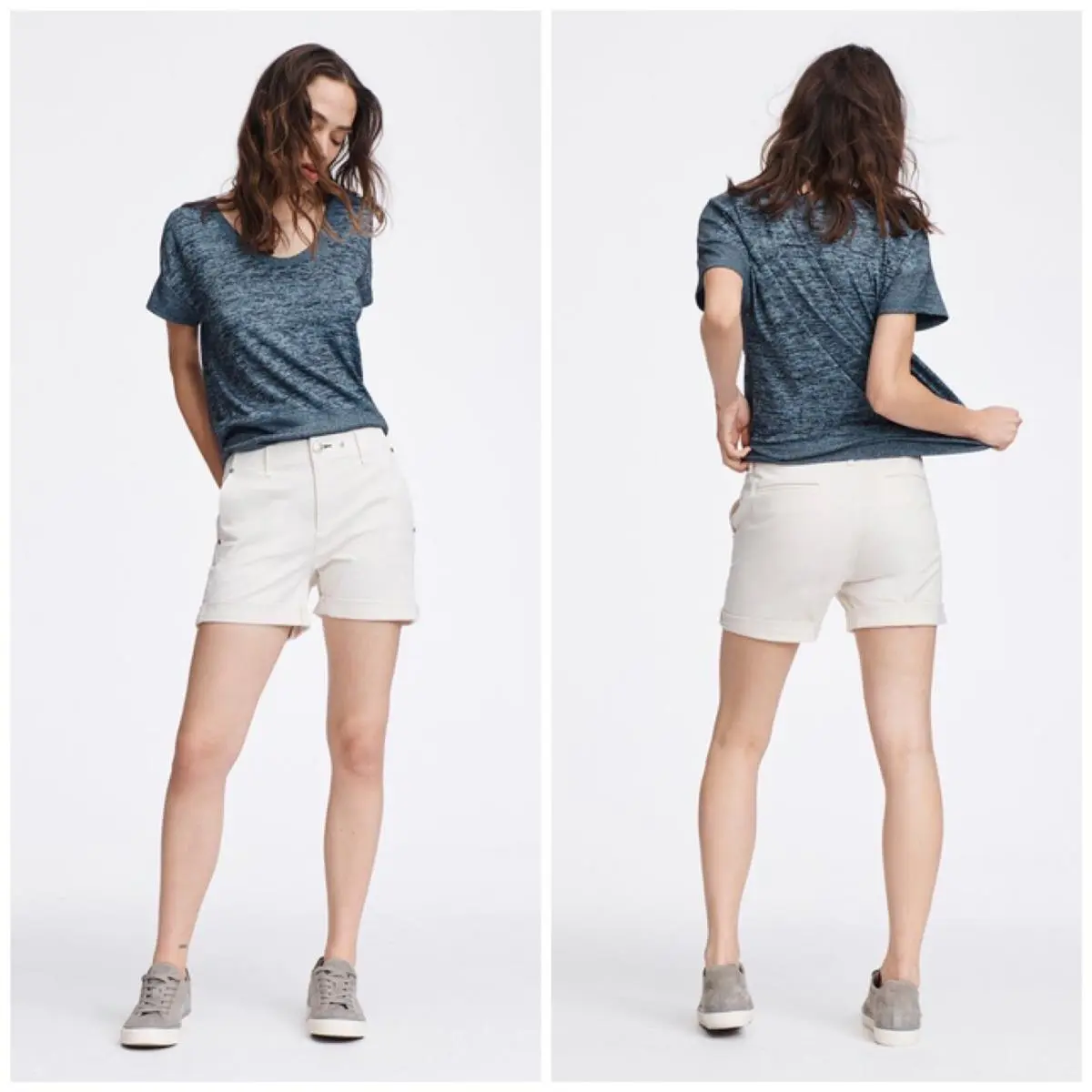 Rag Bone Buckley Chino Shorts In Antique White Size: 24