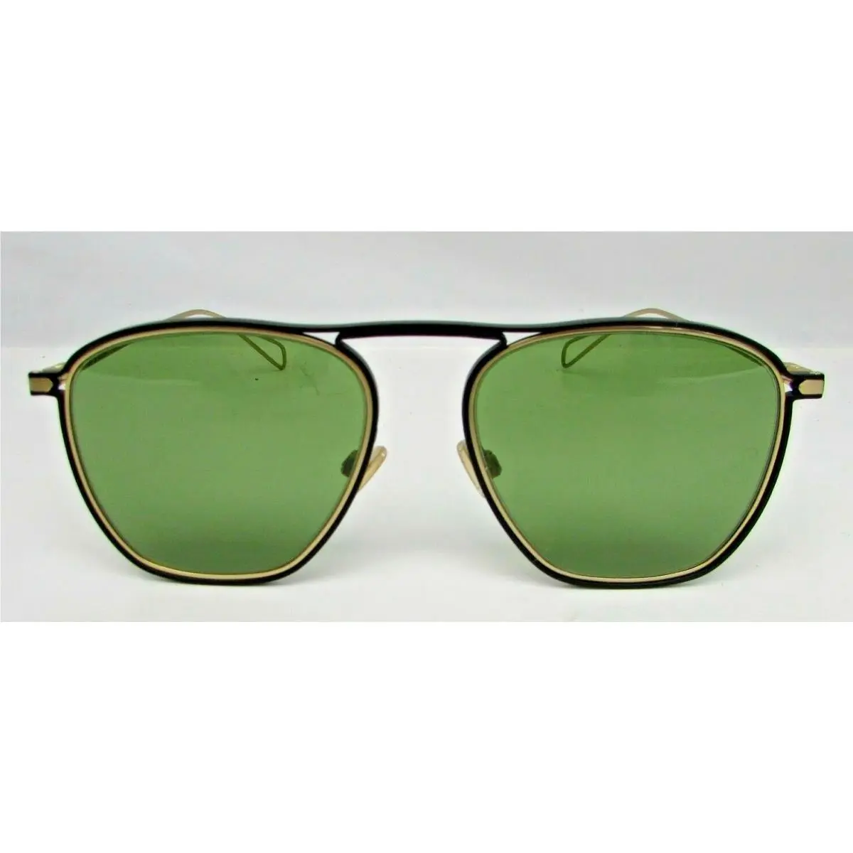Sunglasses Rag Bone Safilo RNB9004/S Blk Frame Gold Trim Grn Lens w/ Case