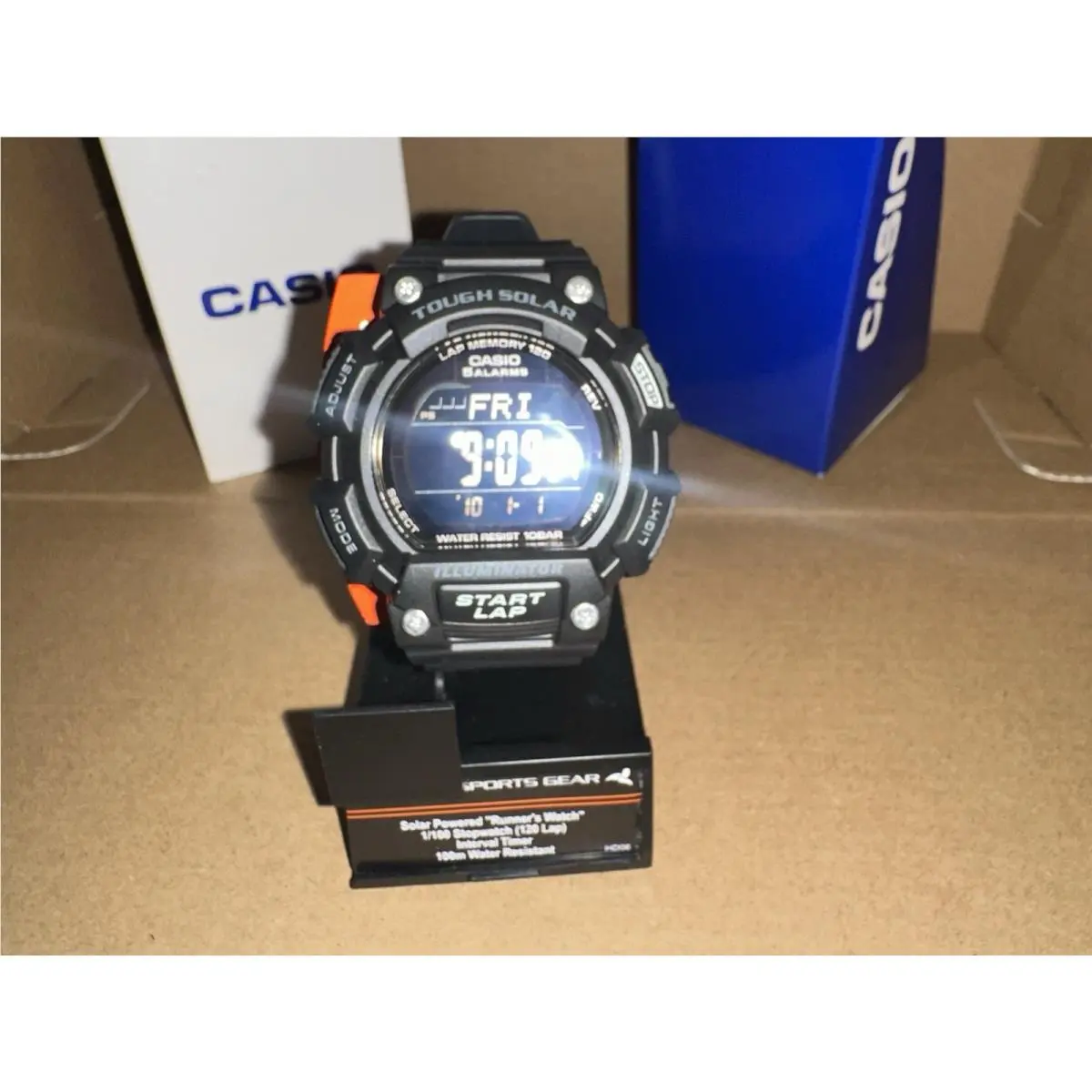 Casio STLS110H-1B2 Tough Solar Lap Memory 120 Digital Sport Running Watch