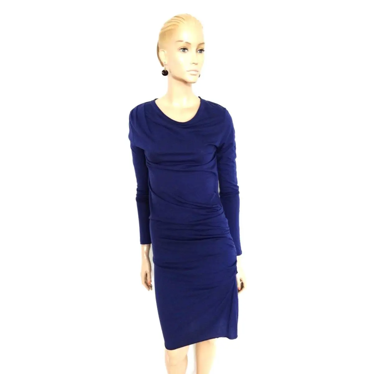 Rag Bone Navy Blue Ruched Jersey Knee Length Dress Size XS by Rag & Bone