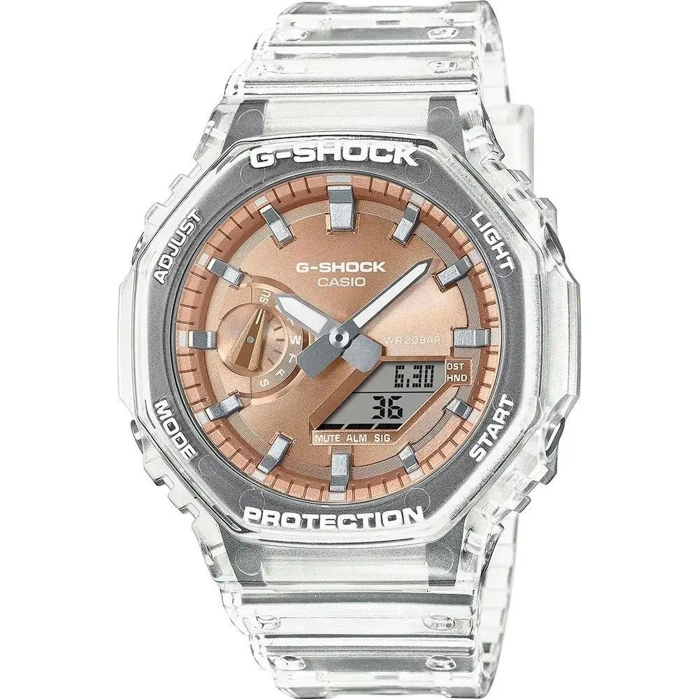 Casio Transparent Mens Analogue-digital Watch G-shock GA-2100BM-7A5 2100 Series