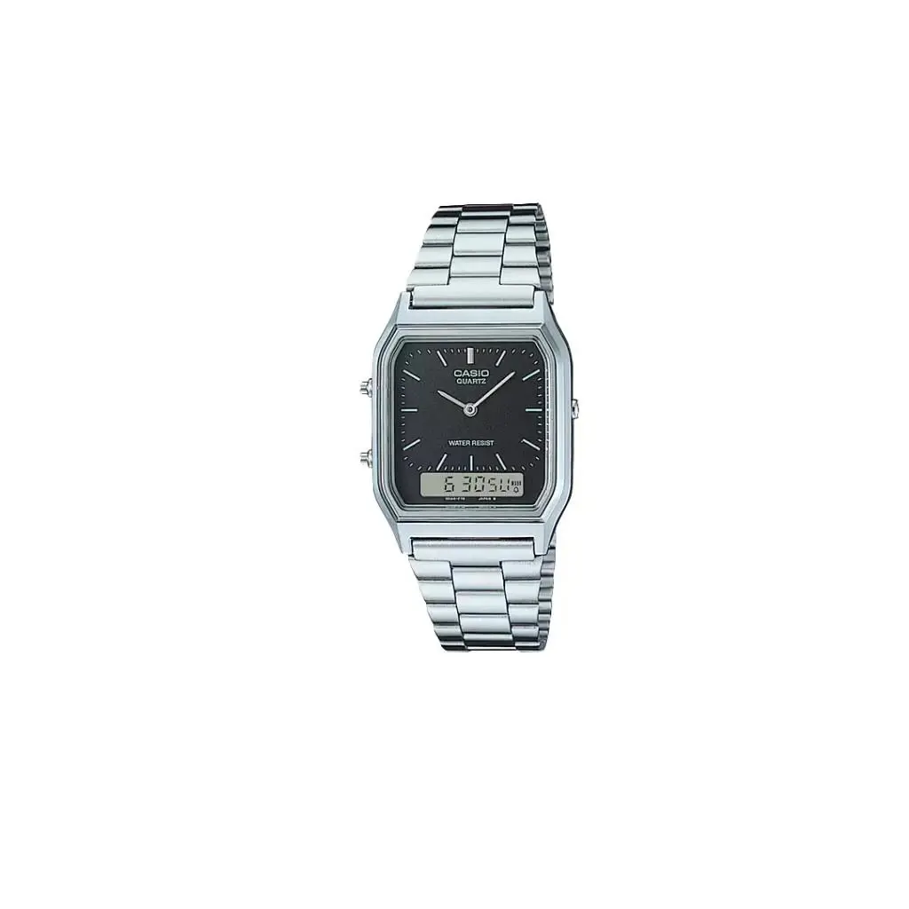 Casio AQ230A-1D Unisex Adult Black Dial Analog Digital Watch