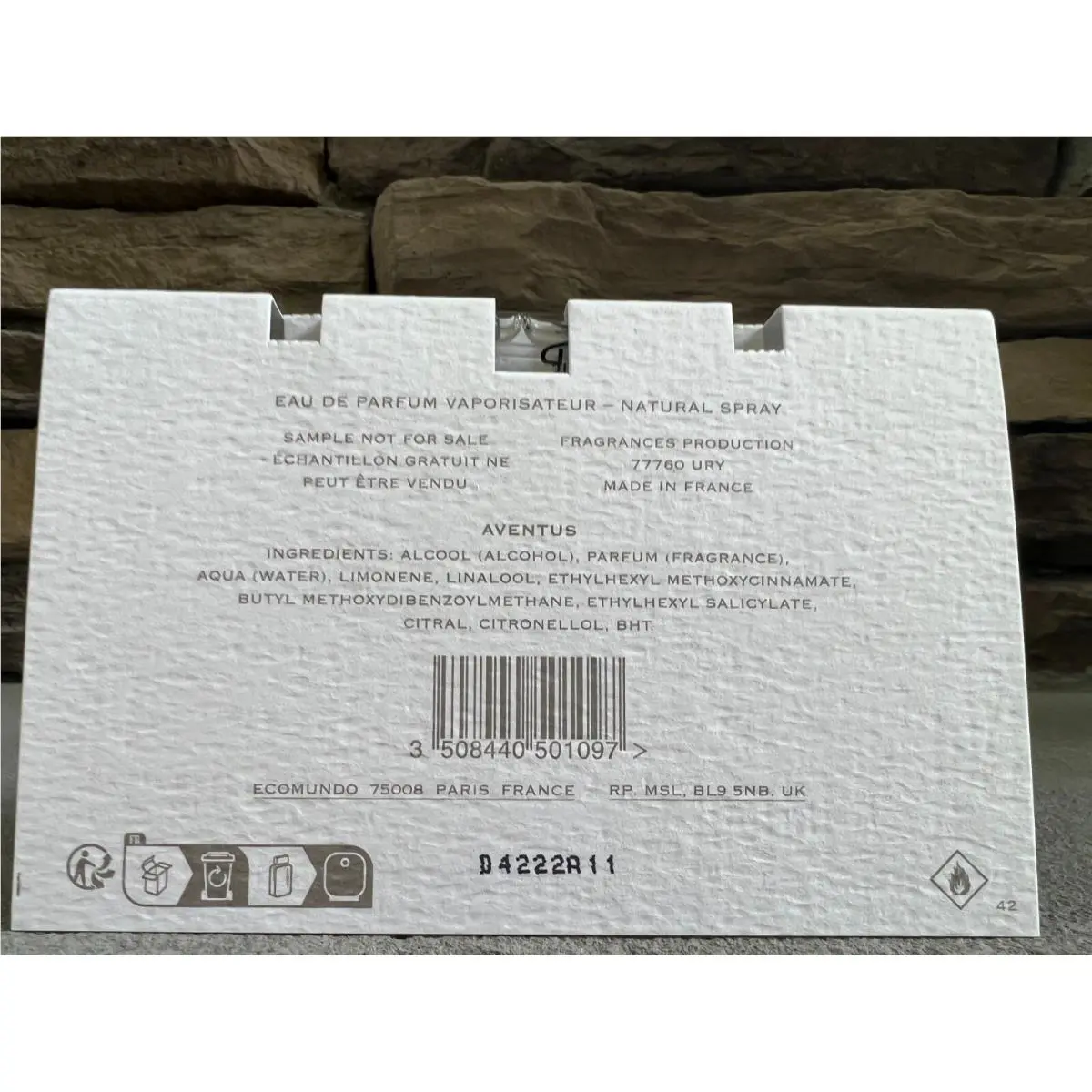 Aventus Viking Imperial Card Samples 2.5ml. 0.08 oz Etc Aventus by Creed