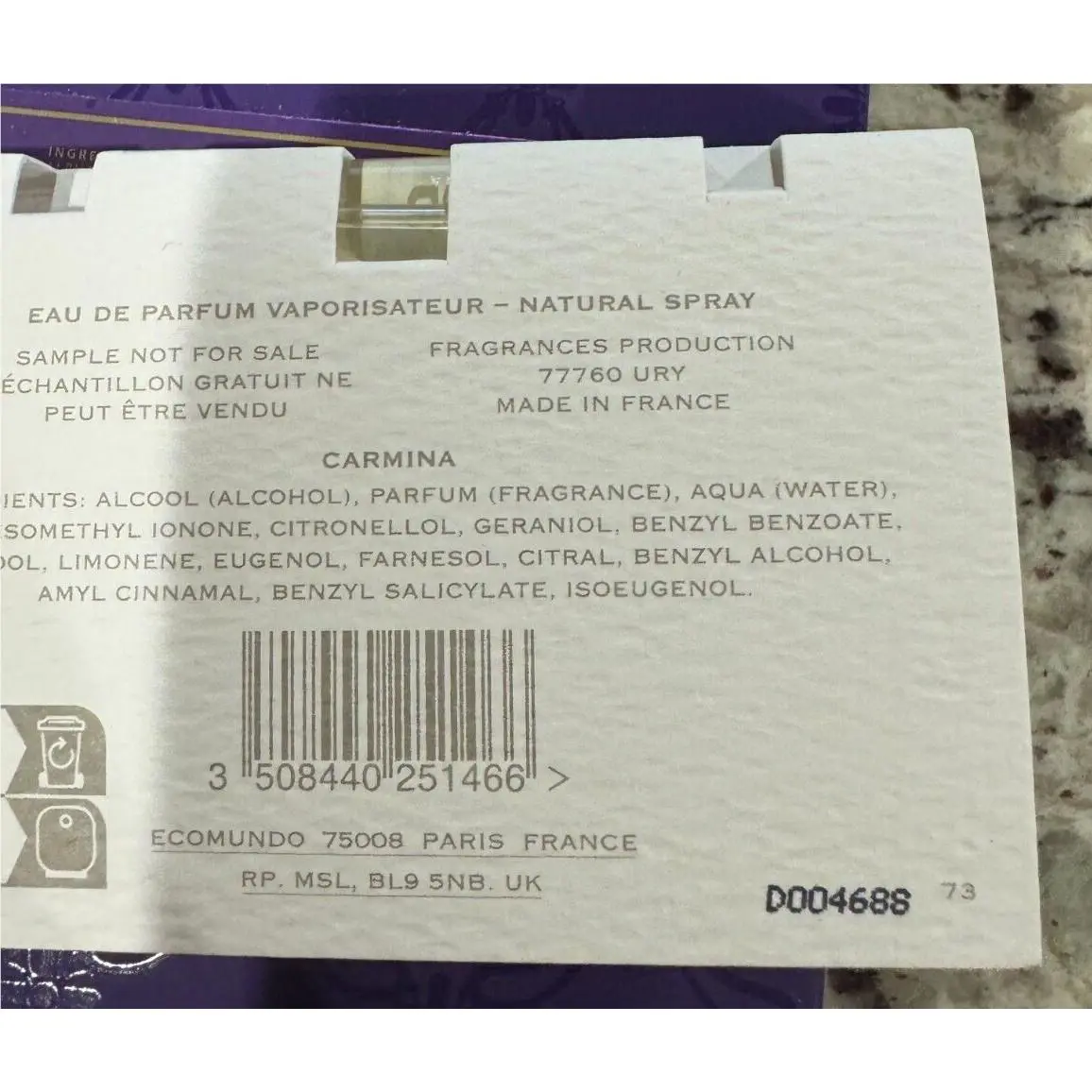 Aventus Viking Imperial Card Samples 2.5ml. 0.08 oz Etc CARMINA by Creed