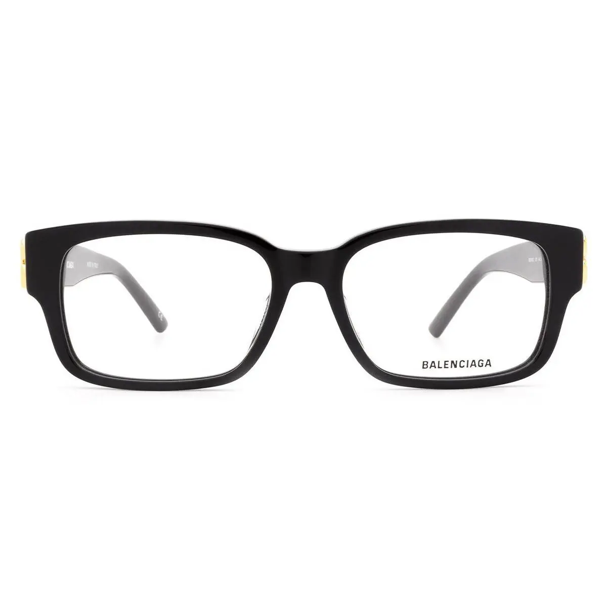 Balenciaga BB0105O Eyeglasses Women Gold Rectangle 54mm