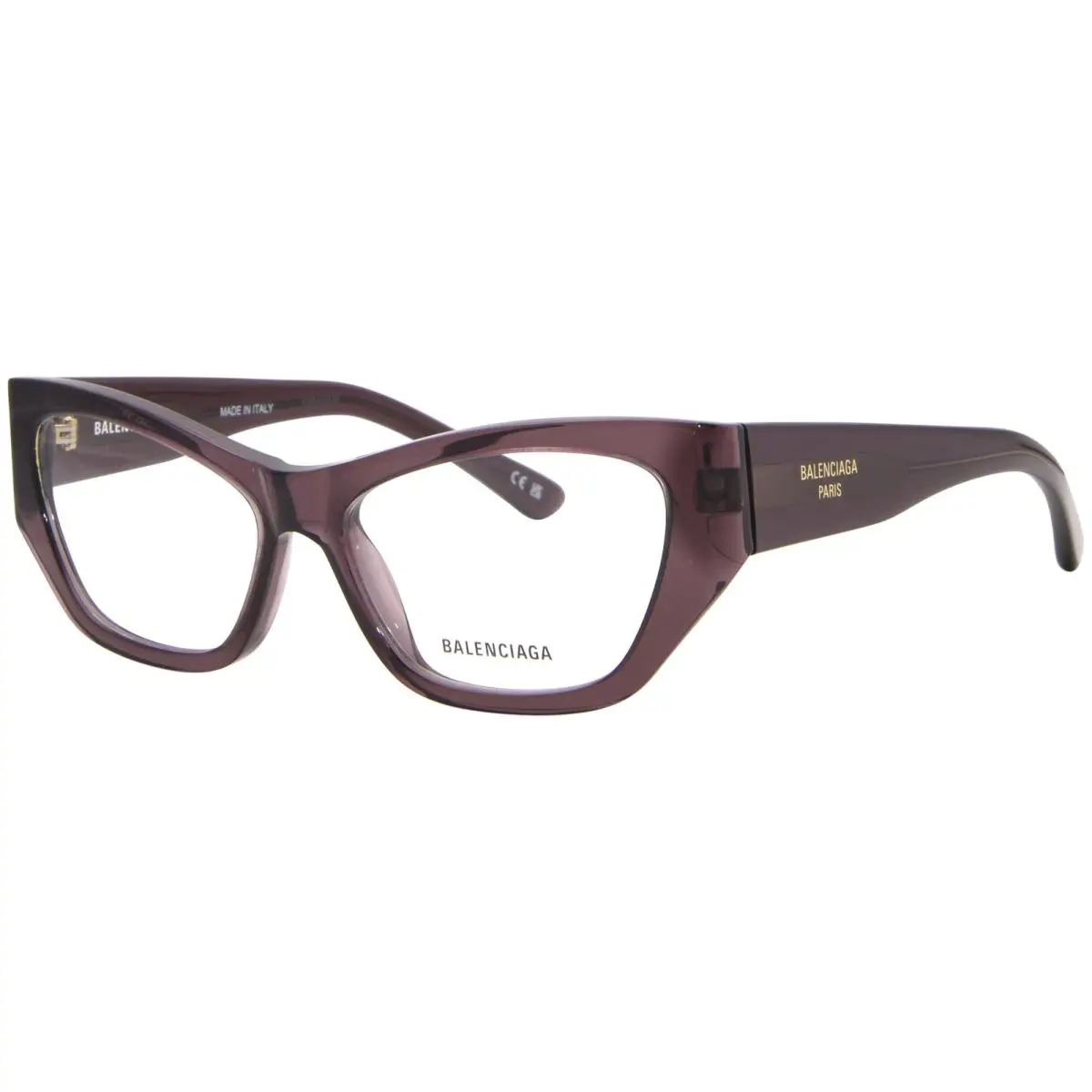 Balenciaga BB0372O 004 Eyeglasses Women`s Violet Full Rim Cat Eye 55mm