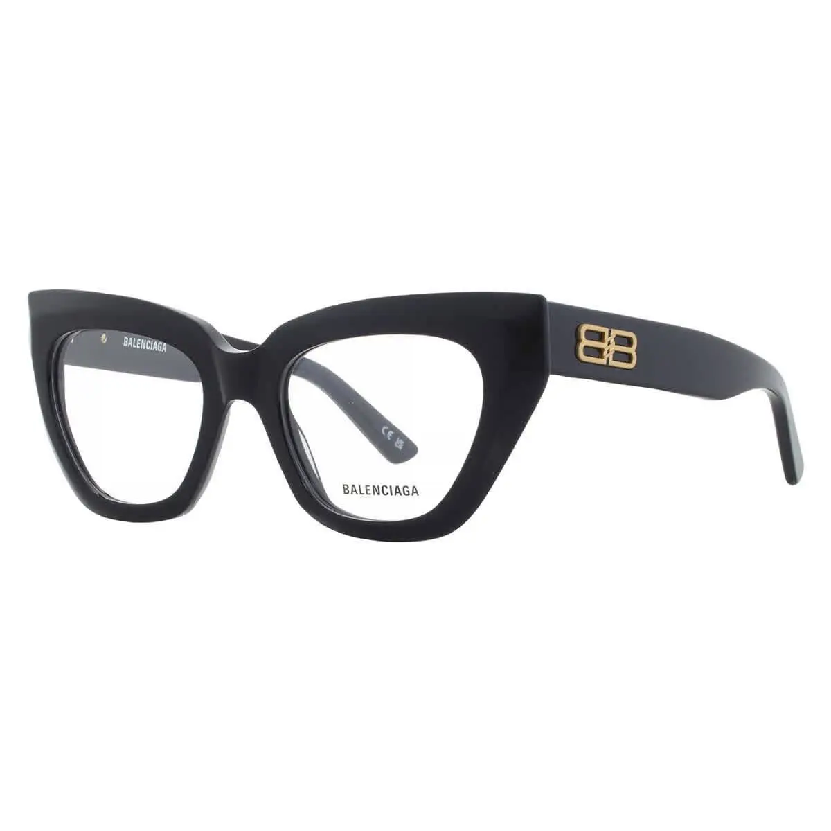 Balenciaga Demo Butterfly Ladies Eyeglasses BB0238O 001 50 BB0238O 001 50 - Black, Frame: Black