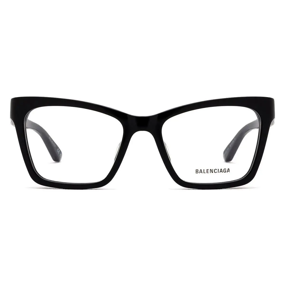 Balenciaga BB0210O Eyeglasses Women Black Square 53mm - Frame: Black, Lens: Demo