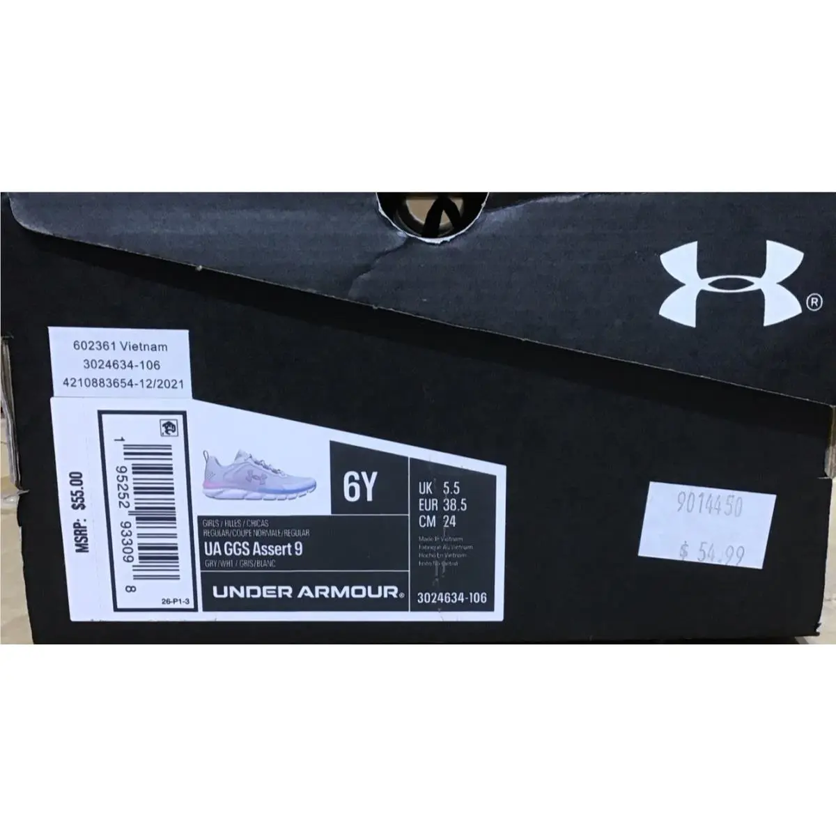 Under Armour shoes - Under Armour UA GGS Assert 9 - Gray 5