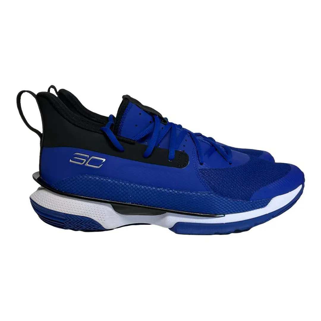 Men`s Curry 7 Team Blue Red White Basketball Shoe Size 6.5-13 by Under Armour